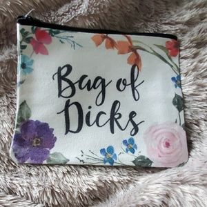 "Bag of Dicks" floral make up bag